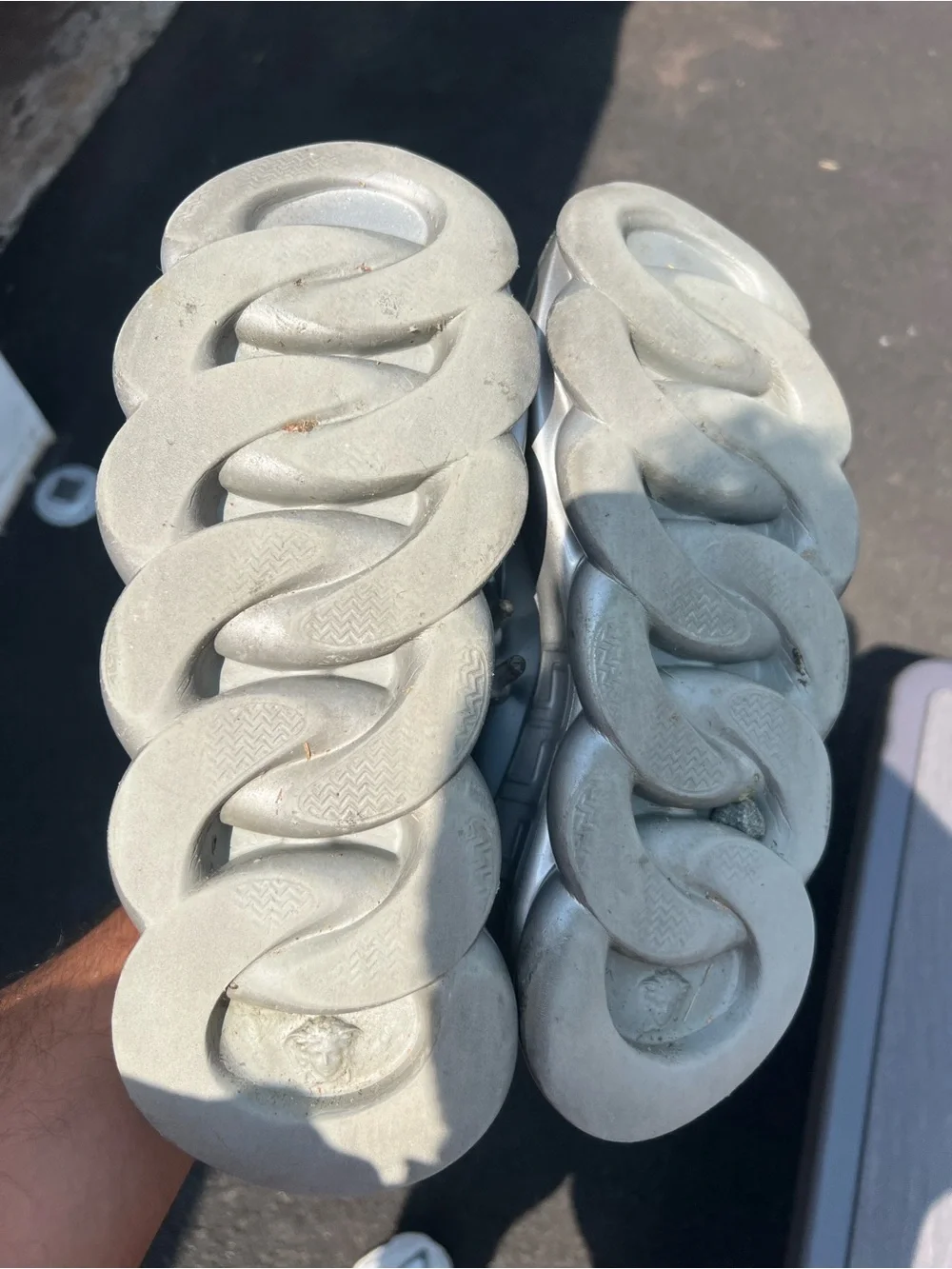 Versace Chain Reaction Silver shoes men size 40 / US 7